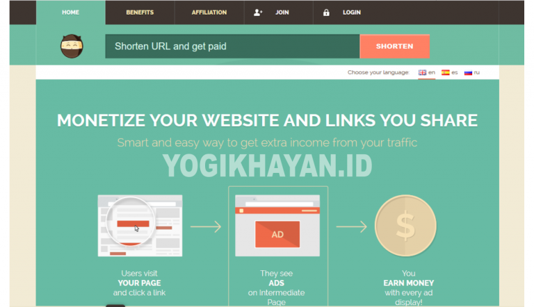 Cara Dapatkan Uang Dengan Ngeblog, Penyingkat URL Yang Membayar