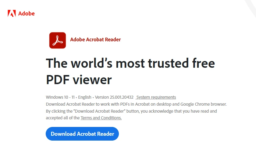 The world’s most trusted free PDF viewer