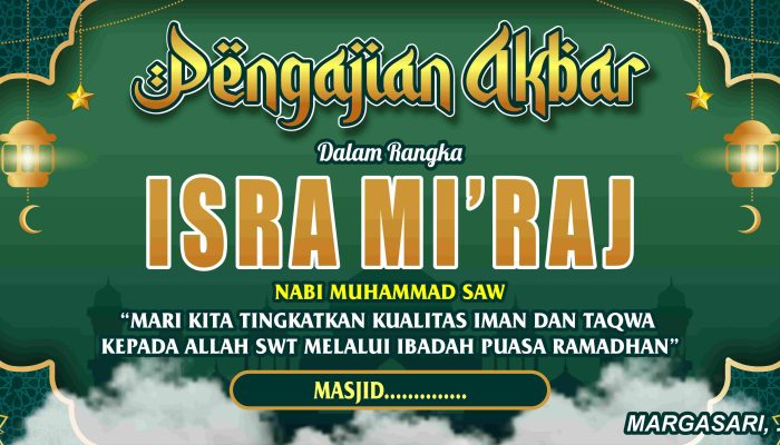Desain Banner isra Mi’raj CDR