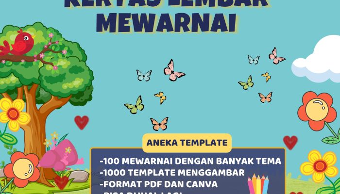 100 LEMBAR KERTAS MEWARNAI