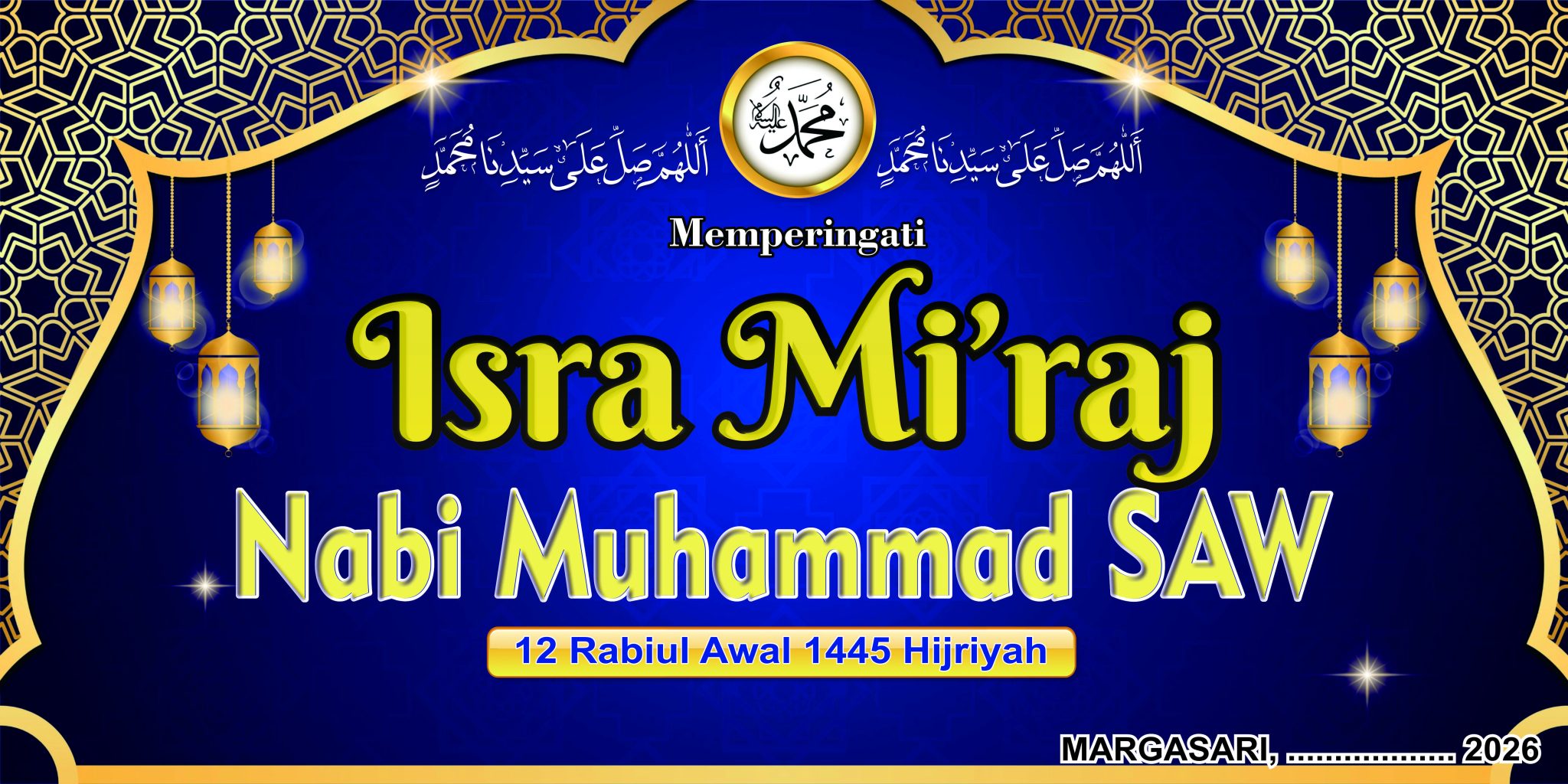 Isra Rahi Spanduk Isra Mi'raj 2026/ | Backdrop Memperingati Isra Mi'raj 1447 H ...
