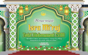Desain Banner isra Mi’raj CDR 2026