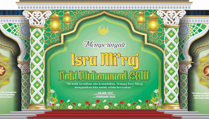 Desain Banner isra Mi’raj CDR 2026